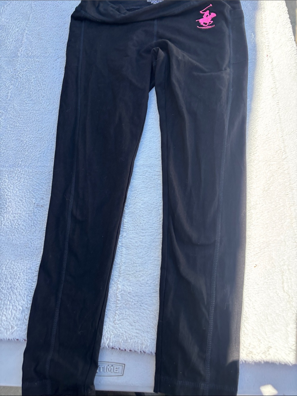 Beverly Hills Polo Club Black Joggers with Pink Logo
